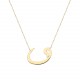 Glorria 14k Solid Gold Vav Necklace