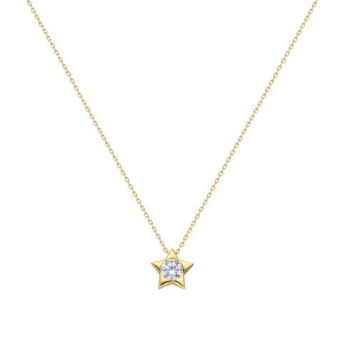 Glorria 14k Solid Gold Star Necklace Glorria 14k Solid Gold Star Necklace
