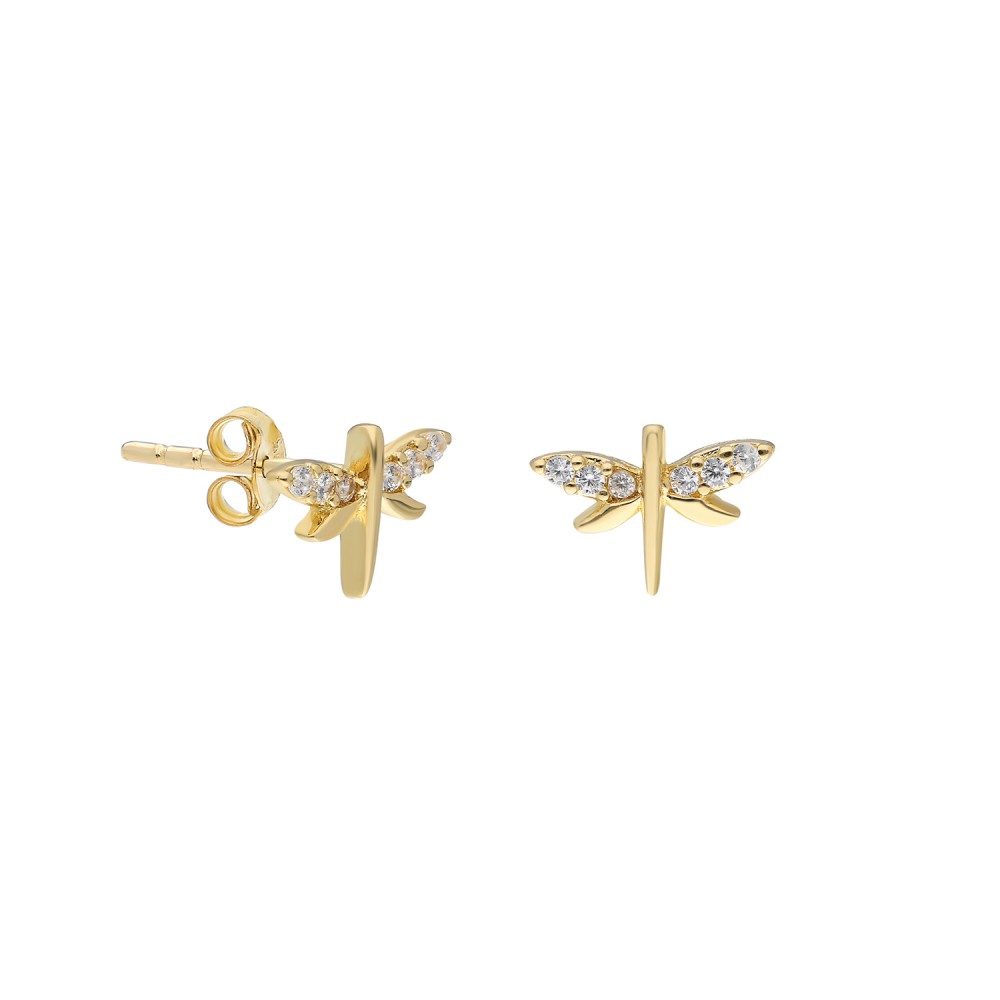 Glorria 14k Solid Gold Angel Earring