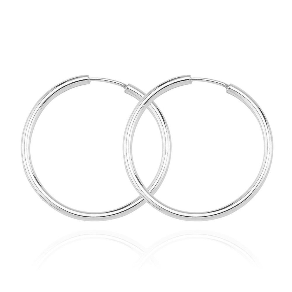 Glorria 925k Sterling Silver 4,5 cm Circle Earring