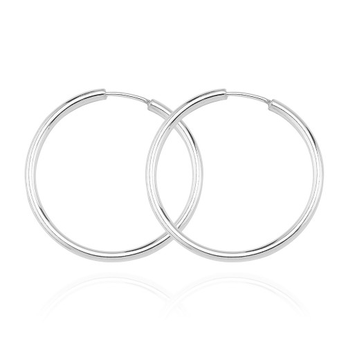 Glorria 925k Sterling Silver 4,5 cm Circle Earring Glorria 925k Sterling Silver 4,5 cm Circle Earring