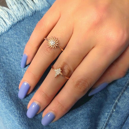 Glorria 925k Sterling Silver Sun Ring Glorria 925k Sterling Silver Sun Ring