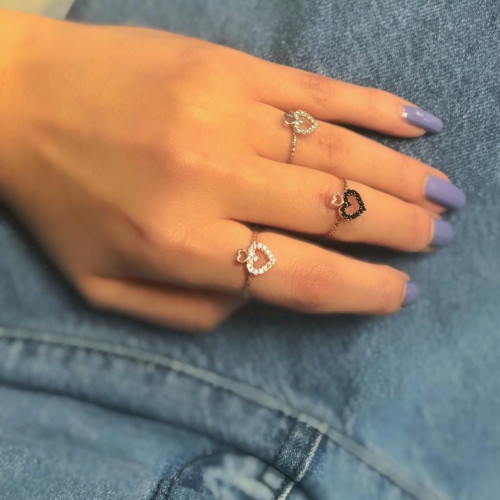 Glorria 925k Sterling Silver Heart Ring Glorria 925k Sterling Silver Heart Ring