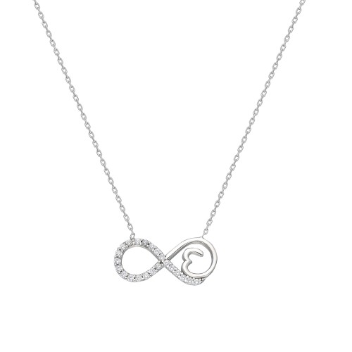 Glorria 925k Sterling Silver Heart Infinity Necklace Glorria 925k Sterling Silver Heart Infinity Necklace