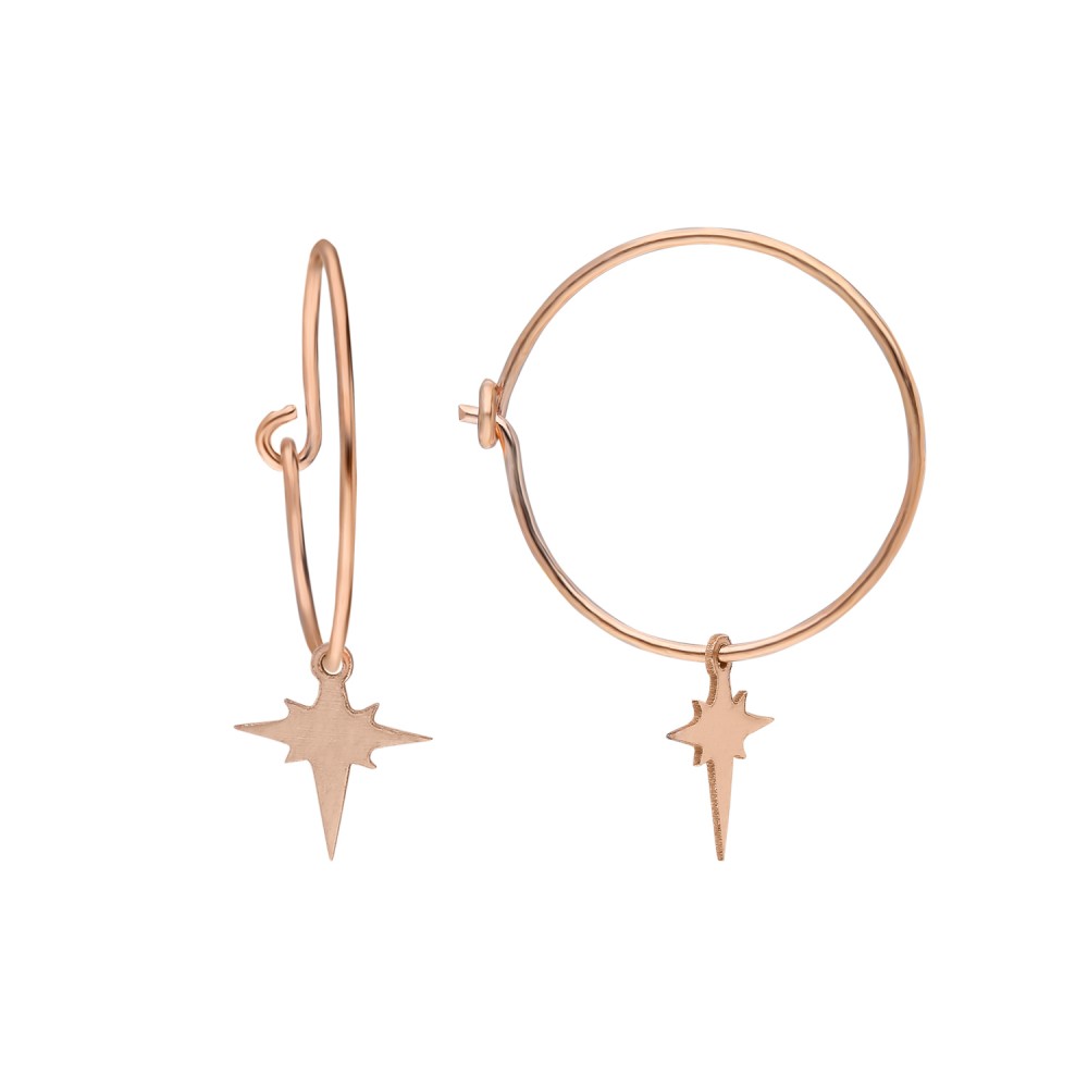 Glorria 925k Sterling Silver Polar Star Earring