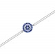 Glorria 925k Sterling Silver Evil Eye Bead Bracelet