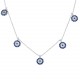 Glorria 925k Sterling Silver Evil Eye Bead Chance Necklace
