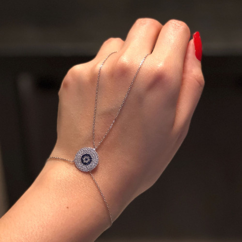 Glorria 925k Sterling Silver Evil Eye Shahmaran Glorria 925k Sterling Silver Evil Eye Shahmaran