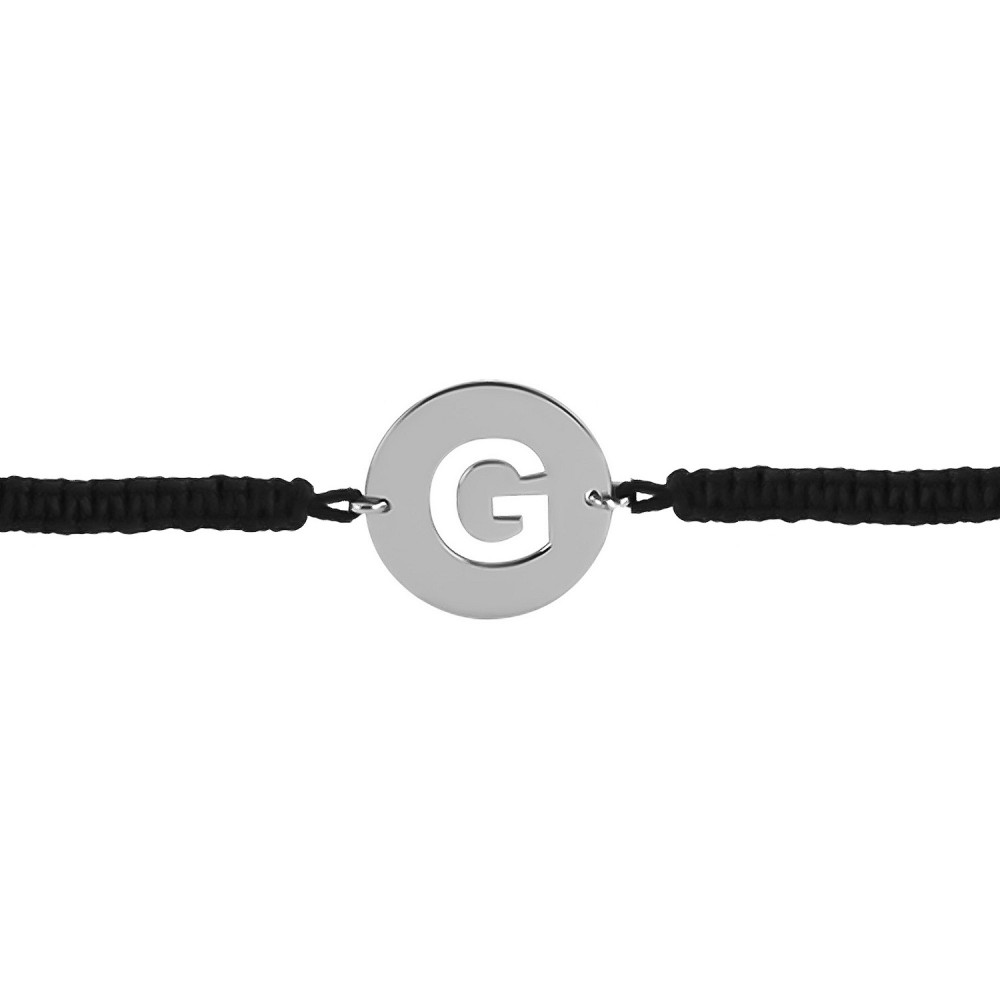 Glorria 925k Sterling Silver Personalized Rope Letter Silver Bracelet