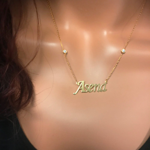 Glorria 925k Sterling Silver Personalized Name Silver Necklace GLR508 Glorria 925k Sterling Silver Personalized Name Silver Necklace GLR508