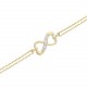 Glorria 14k Solid Gold Infinity Bracelet