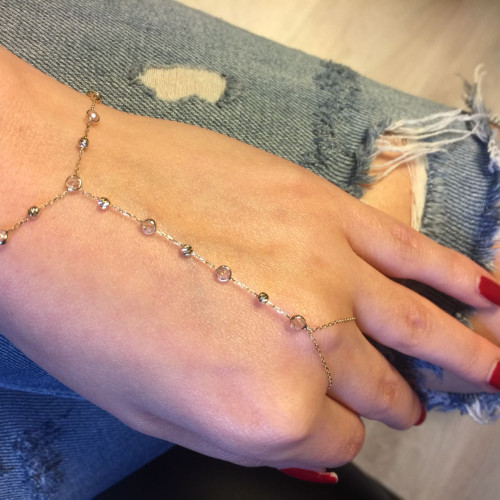 Glorria 14k Solid Gold Pave Shahmaran