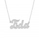 Glorria 925k Sterling Silver Personalized Name Silver Necklace GLR501