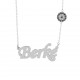 Glorria 925k Sterling Silver Personalized Name Silver Necklace GLR507