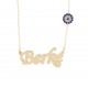 Glorria 925k Sterling Silver Personalized Name Silver Necklace GLR507