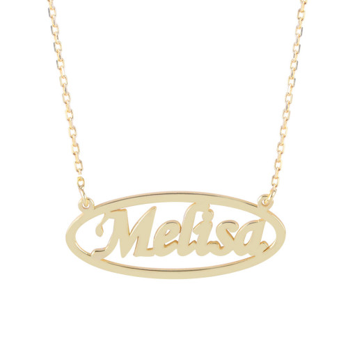 Glorria 925k Sterling Silver Personalized Name Silver Necklace GLR528 Glorria 925k Sterling Silver Personalized Name Silver Necklace GLR528