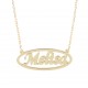 Glorria 925k Sterling Silver Personalized Name Silver Necklace GLR528