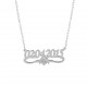 Glorria 925k Sterling Silver Personalized Date Silver Necklace GLR538