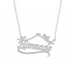 Glorria 925k Sterling Silver Personalized Name Silver Necklace GLR526