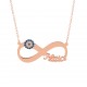 Glorria 925k Sterling Silver Personalized Name Infinity Silver Necklace GLR562