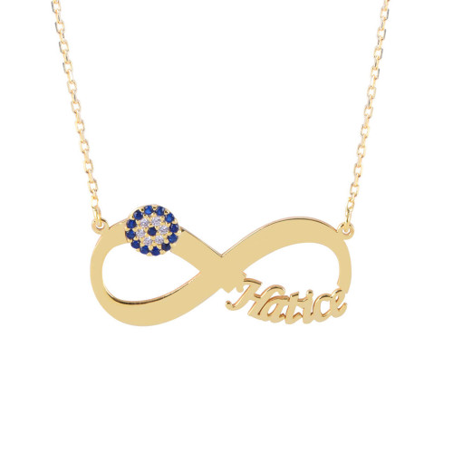 Glorria 925k Sterling Silver Personalized Name Infinity Silver Necklace GLR562 Glorria 925k Sterling Silver Personalized Name Infinity Silver Necklace GLR562