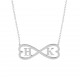 Glorria 925k Sterling Silver Personalized Letter Infinity Silver Necklace GLR567