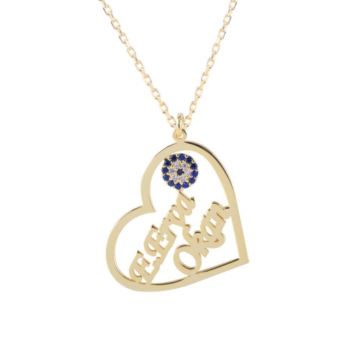 Glorria 925k Sterling Silver Personalized Name Heart Silver Necklace GLR613 Glorria 925k Sterling Silver Personalized Name Heart Silver Necklace GLR613
