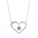 Glorria 925k Sterling Silver Personalized Name Heart Silver Necklace GLR607