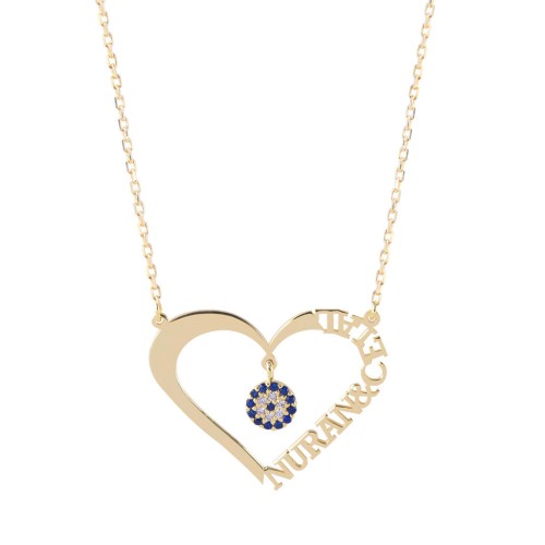 Glorria 925k Sterling Silver Personalized Name Heart Silver Necklace GLR607 Glorria 925k Sterling Silver Personalized Name Heart Silver Necklace GLR607