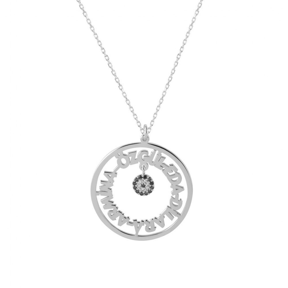Glorria 925k Sterling Silver Personalized Name Silver Necklace GLR608