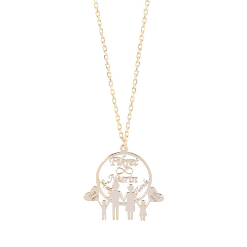 Glorria 925k Sterling Silver Personalized Name Family Silver Necklace GLR706 Glorria 925k Sterling Silver Personalized Name Family Silver Necklace GLR706