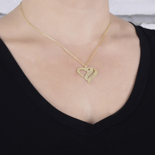 Glorria 925k Sterling Silver Personalized Name Heart Silver Necklace GLR602 Glorria 925k Sterling Silver Personalized Name Heart Silver Necklace GLR602