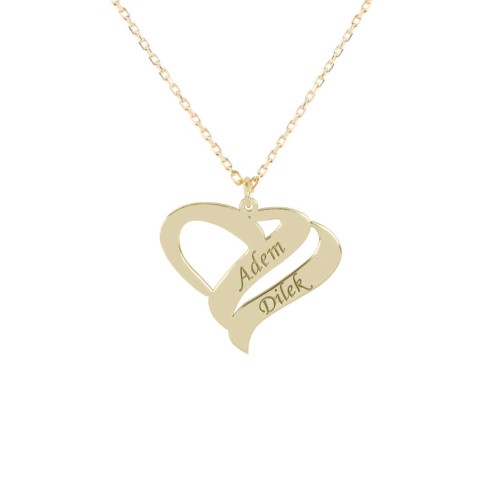 Glorria 925k Sterling Silver Personalized Name Heart Silver Necklace GLR602 Glorria 925k Sterling Silver Personalized Name Heart Silver Necklace GLR602