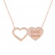 Glorria 925k Sterling Silver Personalized Name Heart Silver Necklace GLR597