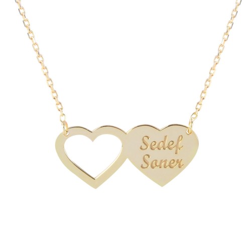 Glorria 925k Sterling Silver Personalized Name Heart Silver Necklace GLR597 Glorria 925k Sterling Silver Personalized Name Heart Silver Necklace GLR597