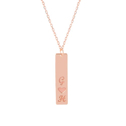 Glorria 925k Sterling Silver Personalized Letter Silver Necklace GLR666 Glorria 925k Sterling Silver Personalized Letter Silver Necklace GLR666