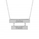 Glorria 925k Sterling Silver Personalized 2 Name Silver Necklace GLR669