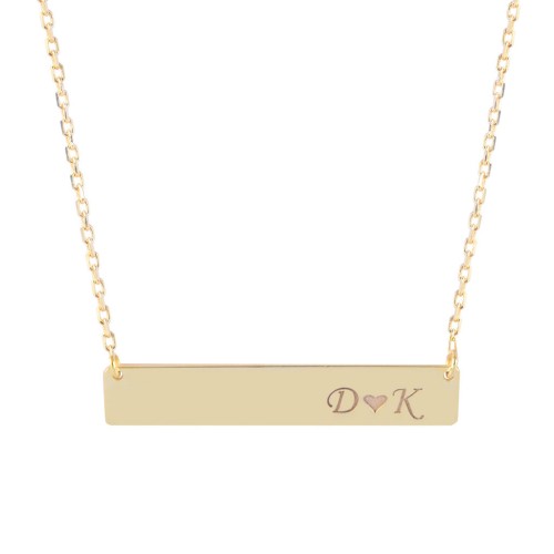 Glorria 925k Sterling Silver Personalized Letter Silver Necklace GLR668 Glorria 925k Sterling Silver Personalized Letter Silver Necklace GLR668