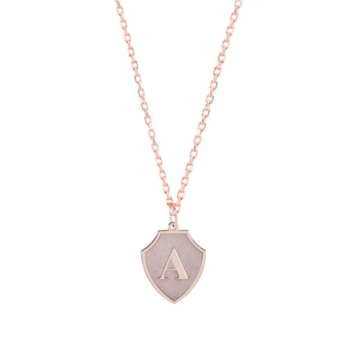 Glorria 925k Sterling Silver Personalized Letter Silver Necklace GLR524 Glorria 925k Sterling Silver Personalized Letter Silver Necklace GLR524