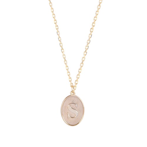 Glorria 925k Sterling Silver Personalized Letter Silver Necklace GLR523 Glorria 925k Sterling Silver Personalized Letter Silver Necklace GLR523