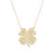 Glorria 925k Sterling Silver Personalized Letter Clover Silver Necklace GLR591