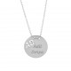 Glorria 925k Sterling Silver Personalized Name Plate Silver Necklace GLR679