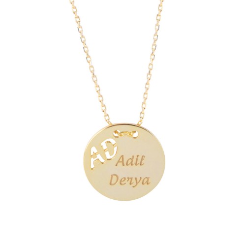Glorria 925k Sterling Silver Personalized Name Plate Silver Necklace GLR679 Glorria 925k Sterling Silver Personalized Name Plate Silver Necklace GLR679