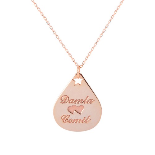 Glorria 925k Sterling Silver Personalized Name Drop Plate Silver Necklace GLR646 Glorria 925k Sterling Silver Personalized Name Drop Plate Silver Necklace GLR646