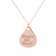 Glorria 925k Sterling Silver Personalized Name Drop Plate Silver Necklace GLR646