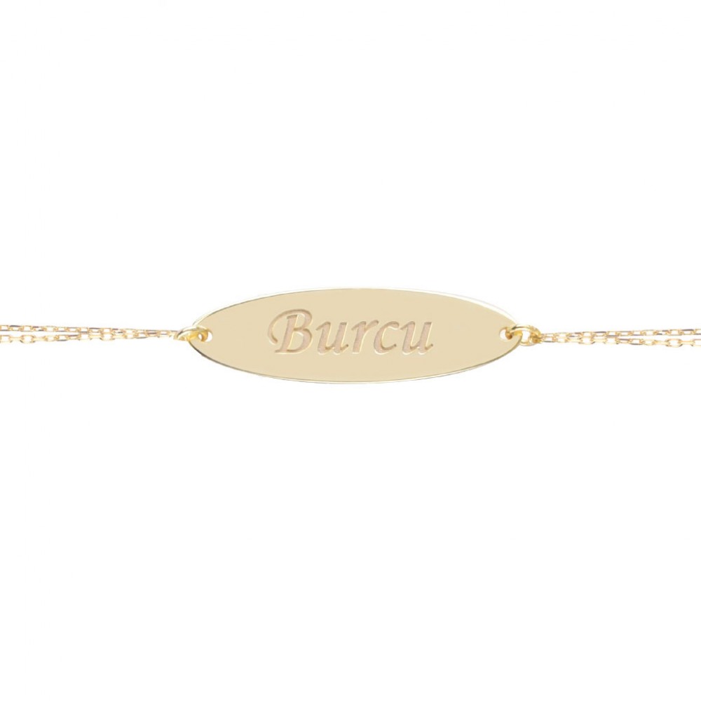 Glorria 925k Sterling Silver Personalized Name Silver Bracelet GLR791