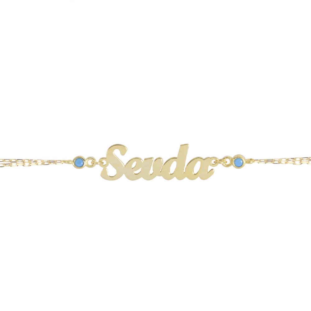 Glorria 925k Sterling Silver Personalized Name Silver Bracelet GLR779