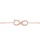 Glorria 925k Sterling Silver Personalized Name Infinity Silver Bracelet GLR773