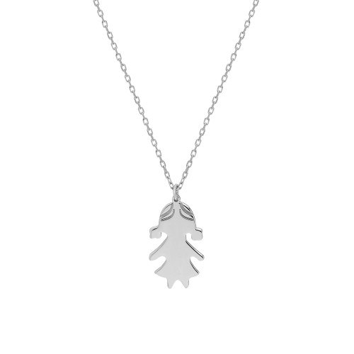 Glorria 925k Sterling Silver Personalized Girl Child Necklace GLR709 Glorria 925k Sterling Silver Personalized Girl Child Necklace GLR709