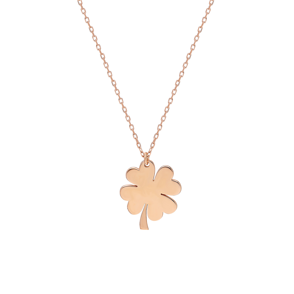 Glorria 925k Sterling Silver Personalized Clover Necklace GLR592